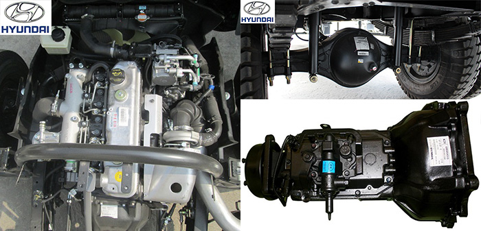 Động cơ Hyundai D4DB, cầu, hộp số nhập khẩu chất lượng cao, bền bỉ-ototaisg.com